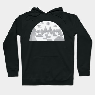 cloudy monochrome landscape Hoodie